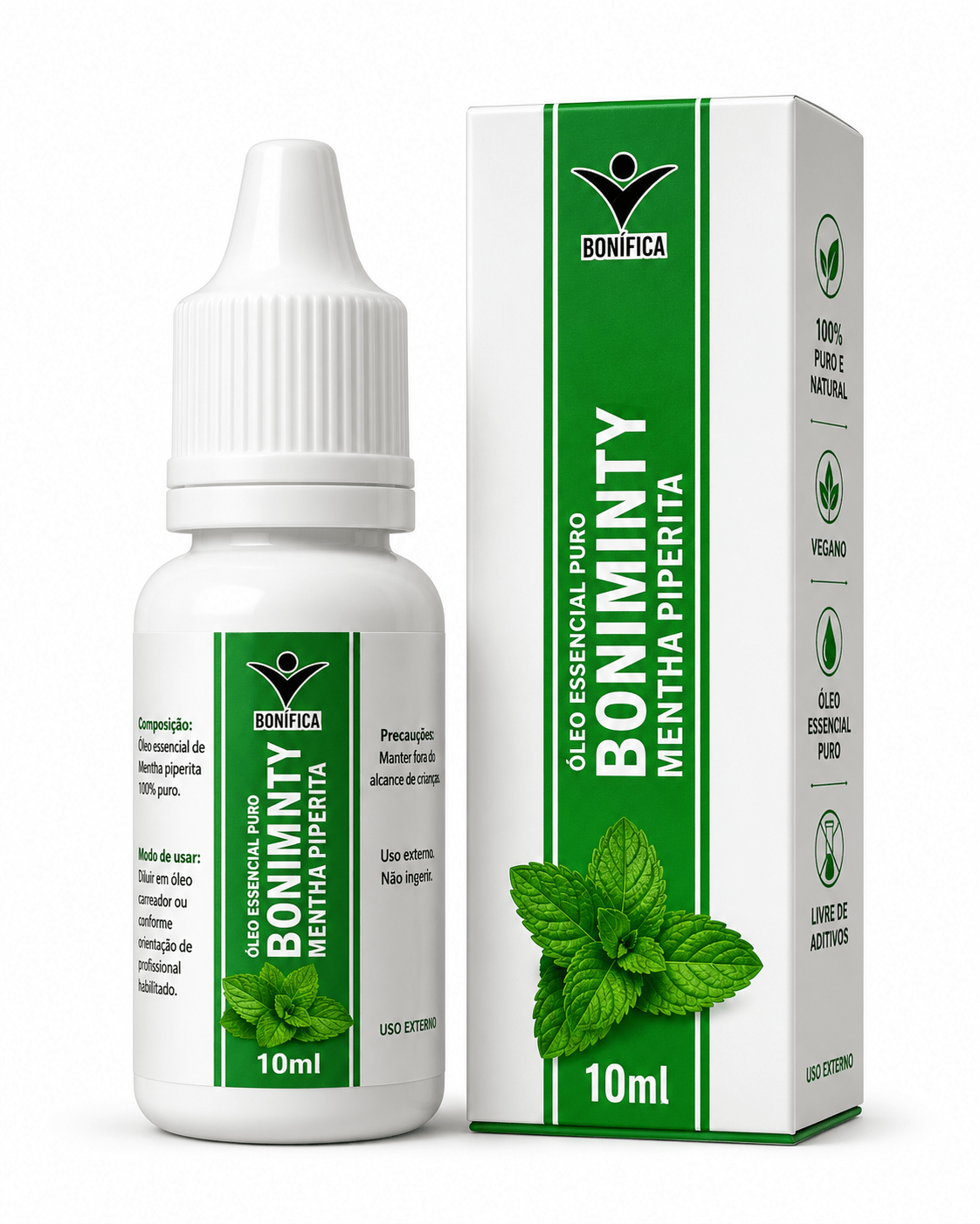 Boniminty Bonífica 10ml – Óleo Essencial Puro de Mentha Piperita | Frescor, Alívio e Energia - vittamartins
