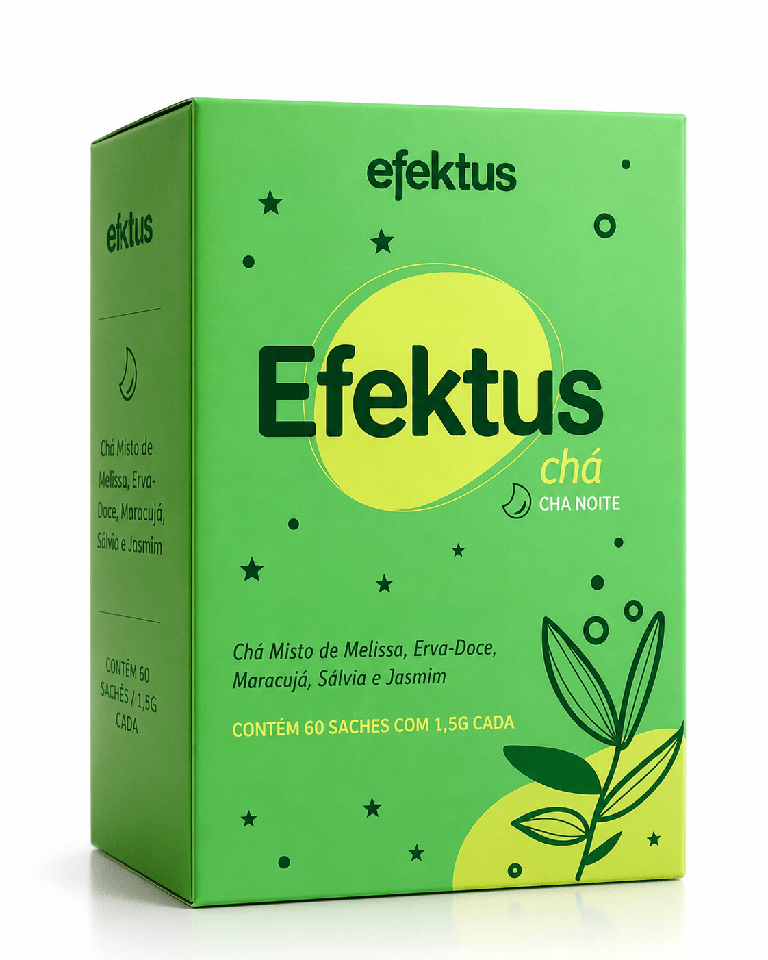 Efektus Chá Noite 60 Sachês – Chá Misto para Relaxamento, Equilíbrio e Sono Reparador (Ektus) - vittamartins
