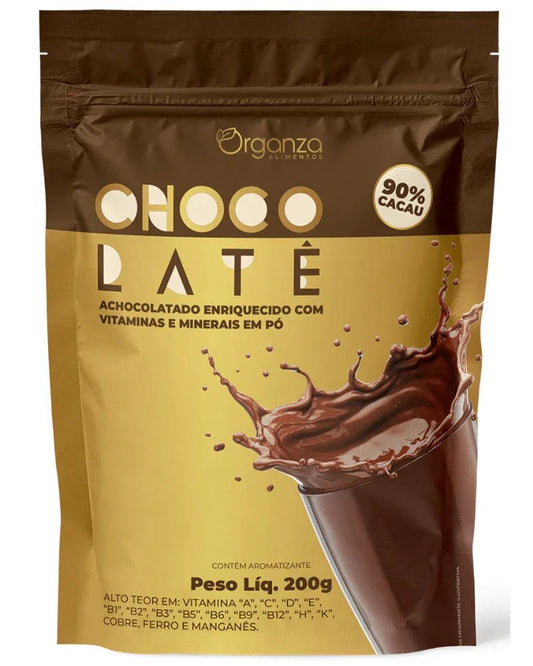 Achocolatado 90% Cacau Enriquecido com Vitaminas 200g (Organza) – Imunidade e Sabor Intenso (Vitadrop) - vittamartins