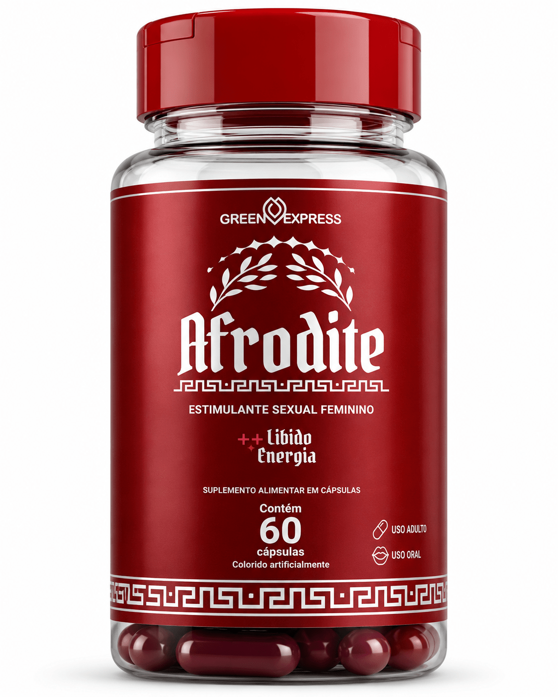 Afrodite Green Express 60 Cápsulas – Estimulante Sexual Feminino para Libido e Energia - vittamartins