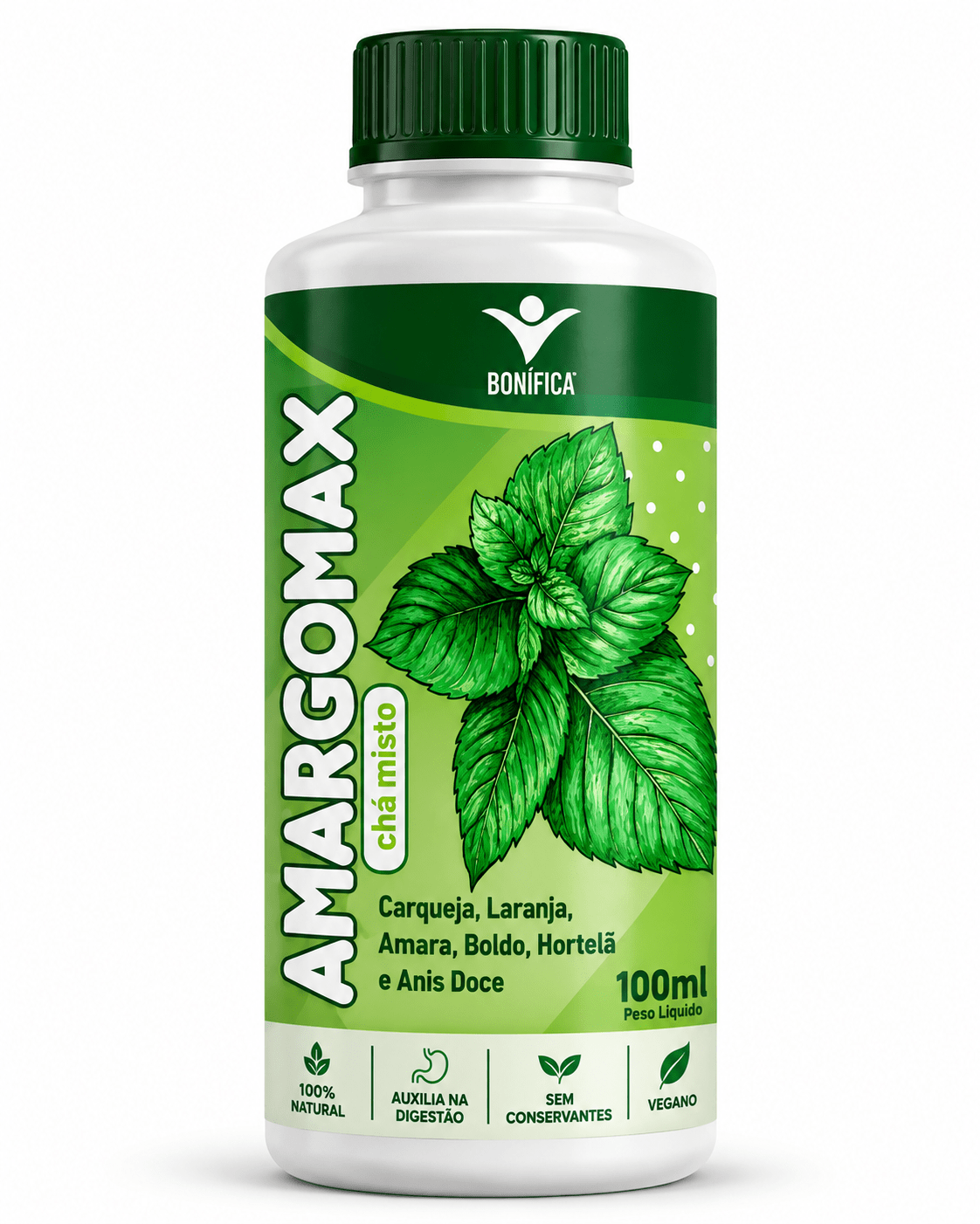 Amargomax Bonífica (100ml) – Blend de Ervas para Digestão, Saúde do Fígado e Detox Natural - vittamartins