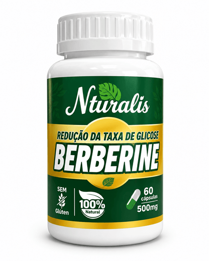 Berberine Naturalis 500mg – Suplemento 100% Natural para Auxílio no Controle da Glicose (60 Cápsulas) - vittamartins