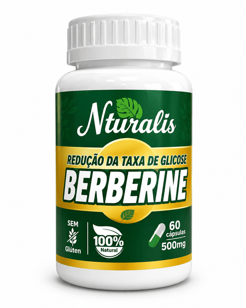 Berberine Naturalis 500mg – Suplemento 100% Natural para Auxílio no Controle da Glicose (60 Cápsulas) - vittamartins
