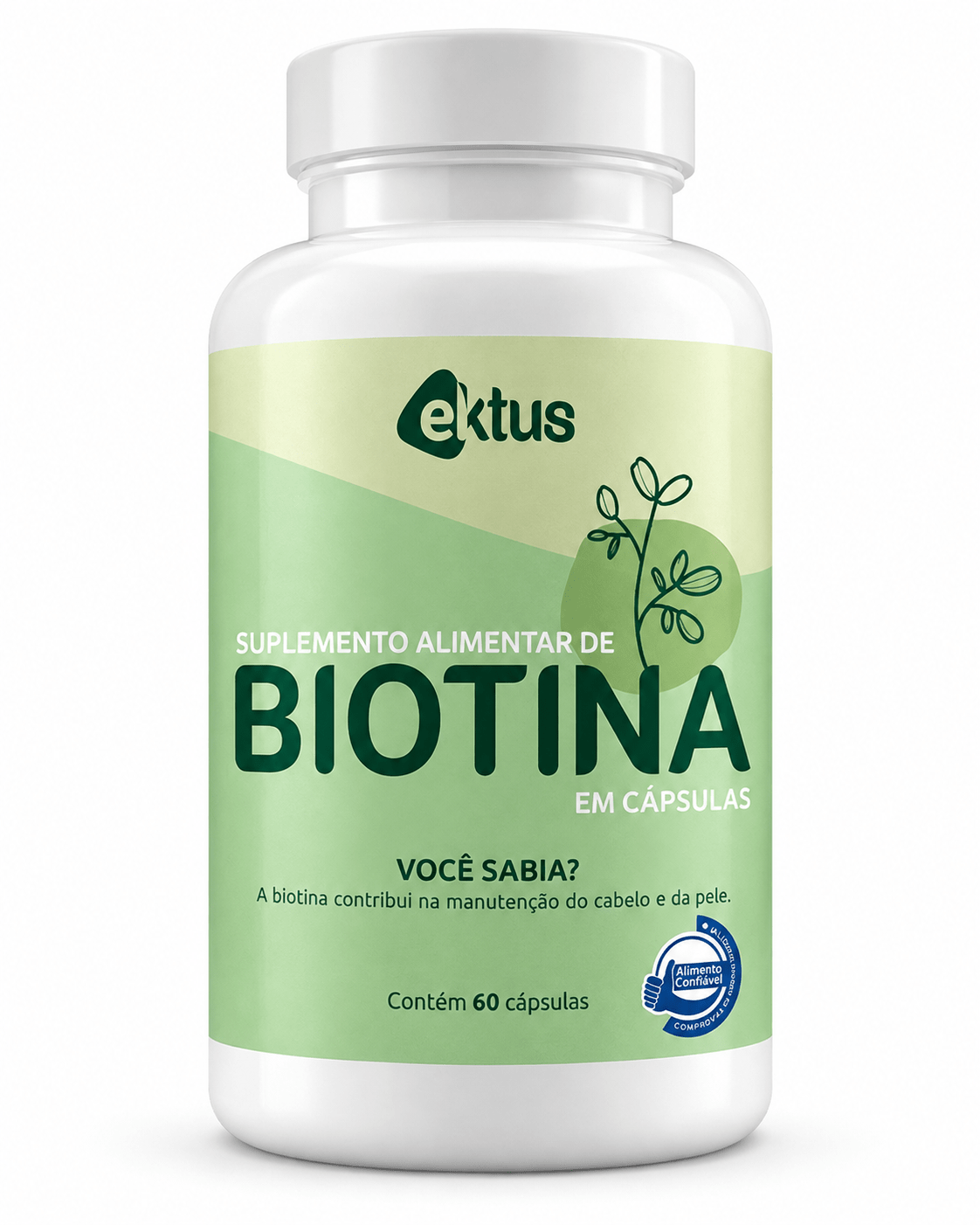 Biotina Ektus 60 Cápsulas – Manutenção e Saúde para Cabelos e Pele (Ektus) - vittamartins