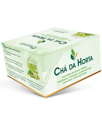 Caixa Chá da Horta 64 Sachês (Organza) – Detox, Seca Barriga, Menopausa e Praticidade (Vitadrop) - vittamartins