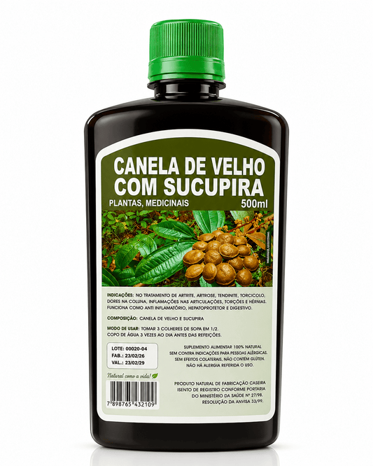Canela de Velho com Sucupira 500ml – Composto Natural para Alívio de Dores Articulares e das Juntas - vittamartins