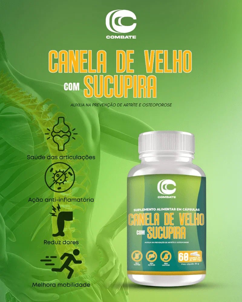 Canela de Velho com Sucupira 60 Cápsulas (Combate) – Anti-inflamatório Natural e Alívio das Articulações (Vitadrop) - vittamartins