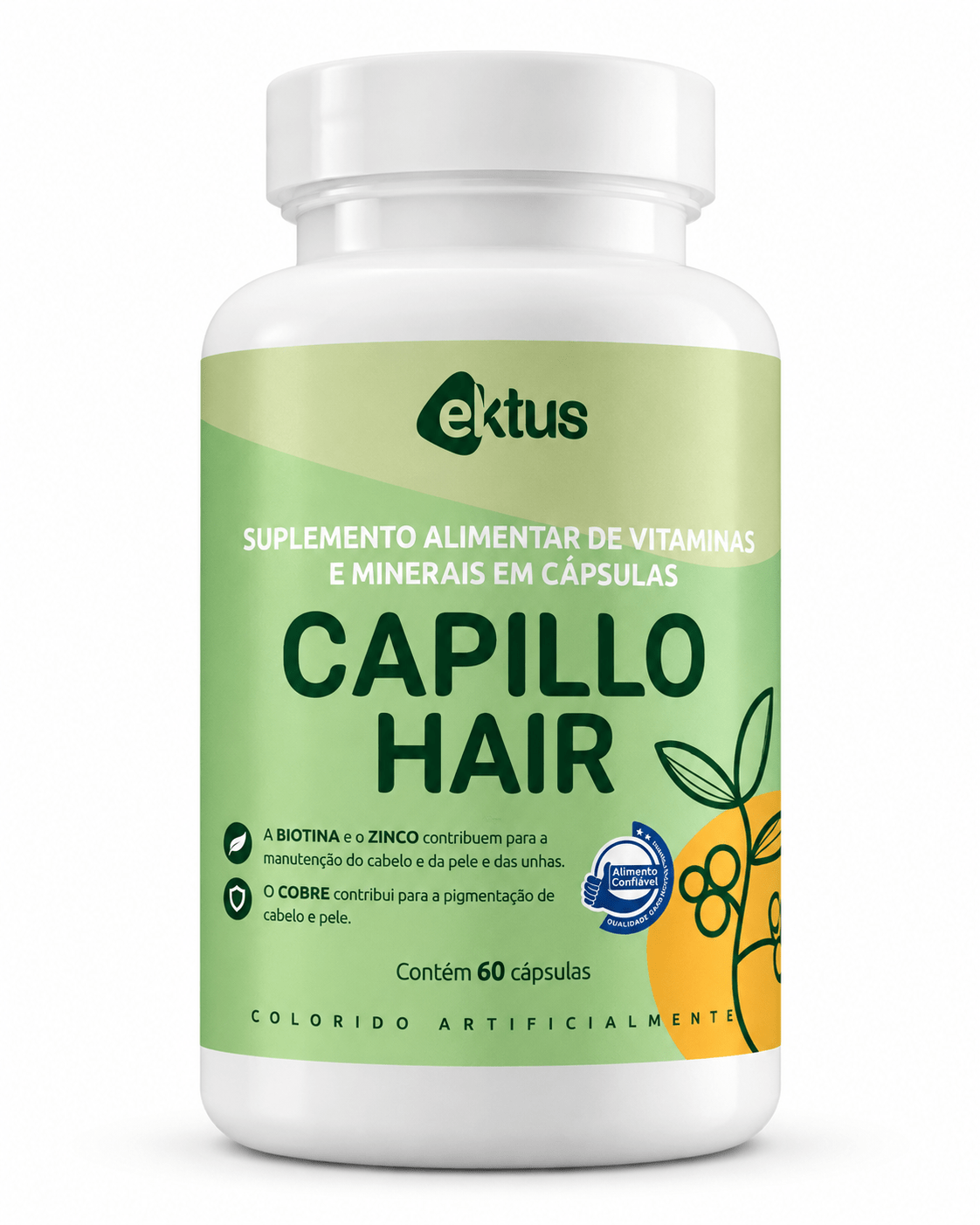 Capillo Hair Ektus 60 Cápsulas – Fortalecimento Capilar, Unhas Saudáveis e Pele Radiante (Ektus) - vittamartins