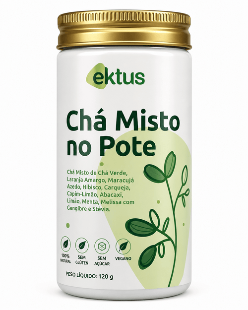 Chá Misto no Pote Ektus (120g) – Blend Detox com 12 Ervas Selecionadas para Metabolismo e Bem-Estar (Ektus - vittamartins