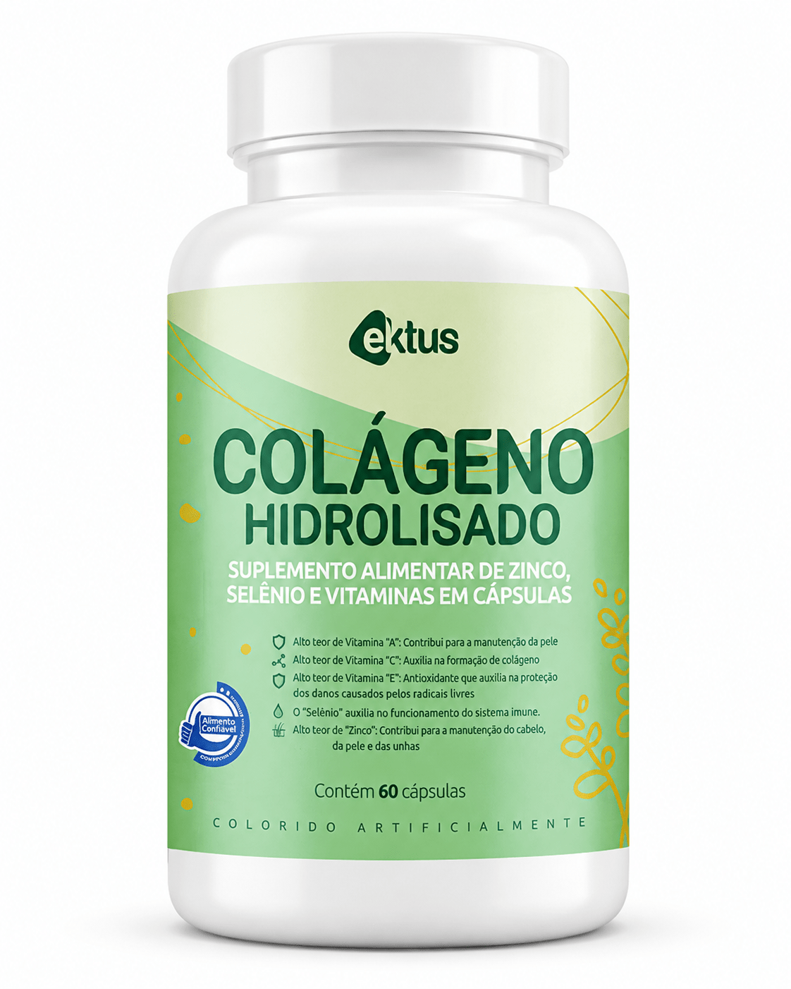 Colágeno Hidrolisado Ektus 60 Cápsulas – Beleza, Imunidade e Proteção Antioxidante (Ektus) - vittamartins