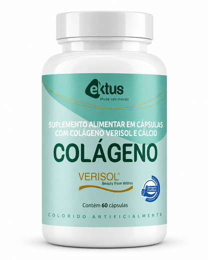 Colágeno Verisol + Cálcio Ektus 60 Cápsulas – Tecnologia Beauty From Within (Ektus) - vittamartins