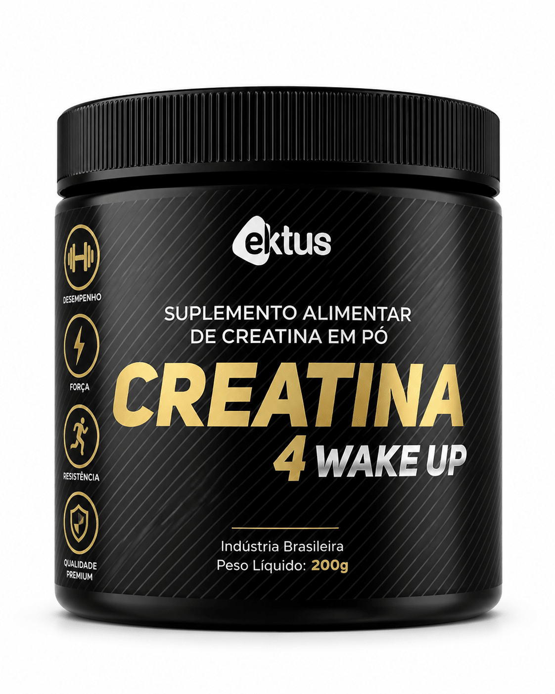 Creatina 4 Wake Up Ektus 200g – Força Explosiva, Volume Muscular e Recuperação (Ektus) - vittamartins