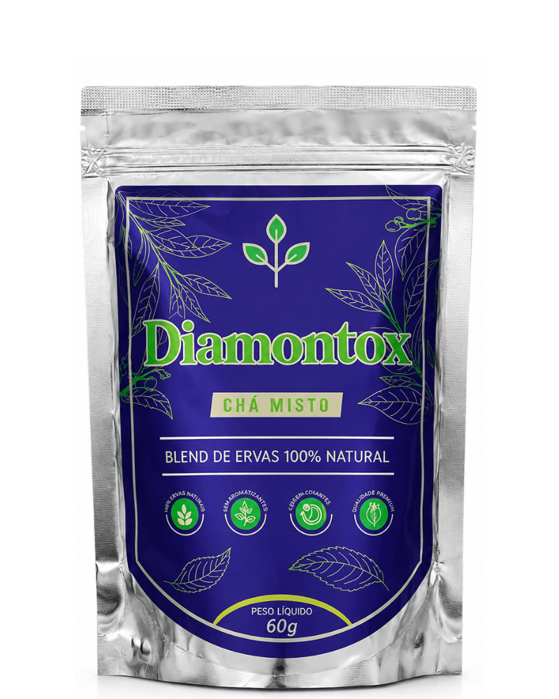 Diamontox Chá Misto – Blend Natural com Hibisco, Chá Verde e Camomila para Equilíbrio e Bem-Estar - vittamartins