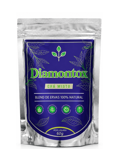 Diamontox Chá Misto – Blend Natural com Hibisco, Chá Verde e Camomila para Equilíbrio e Bem-Estar - vittamartins