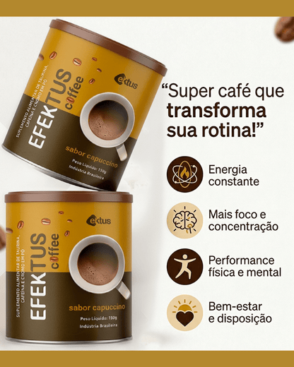 Efektus Coffee Capuccino Ektus (150g) – Café Funcional para Energia, Foco e Queima de Gordura (Ektus) - vittamartins