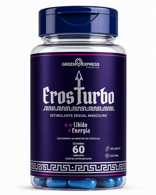 Eros Turbo Green Express 60 Cápsulas – Estimulante Sexual Masculino para Alta Performance, Libido e Energia - vittamartins