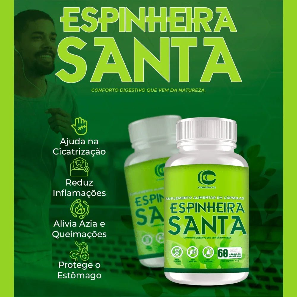 Espinheira Santa 60 Cápsulas (Combate) – Alívio de Azia e Conforto Digestivo - vittamartins