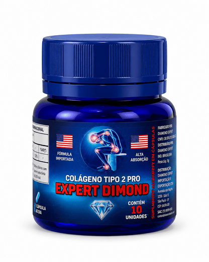 Expert Dimond Colágeno Tipo 2 Pro 10 cápsulas – Suporte Avançado para Regeneração de Cartilagem e Flexibilidade Articular - vittamartins