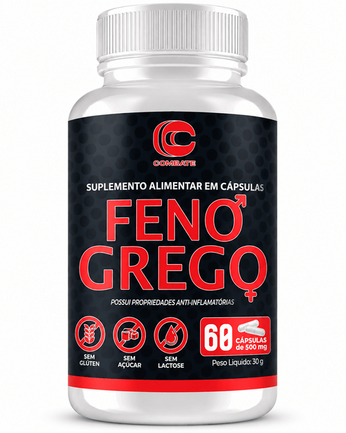 Feno Grego 60 Cápsulas 500mg (Combate) – Testosterona, Libido e Resistência Física (Vitadrop) - vittamartins