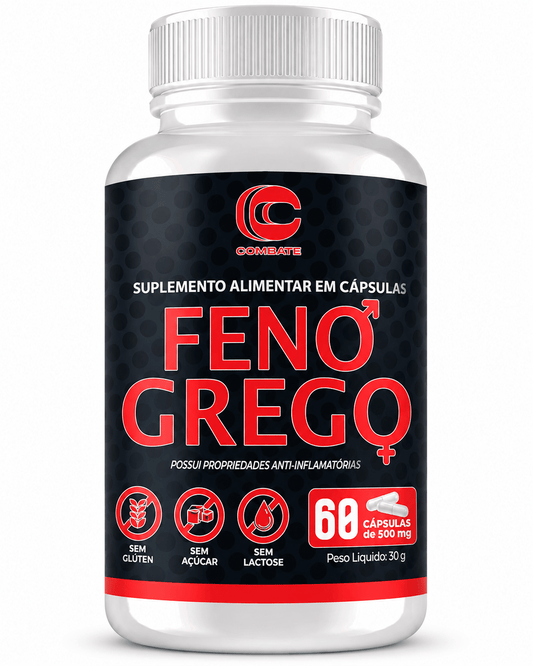 Feno Grego 60 Cápsulas 500mg (Combate) – Testosterona, Libido e Resistência Física (Vitadrop) - vittamartins