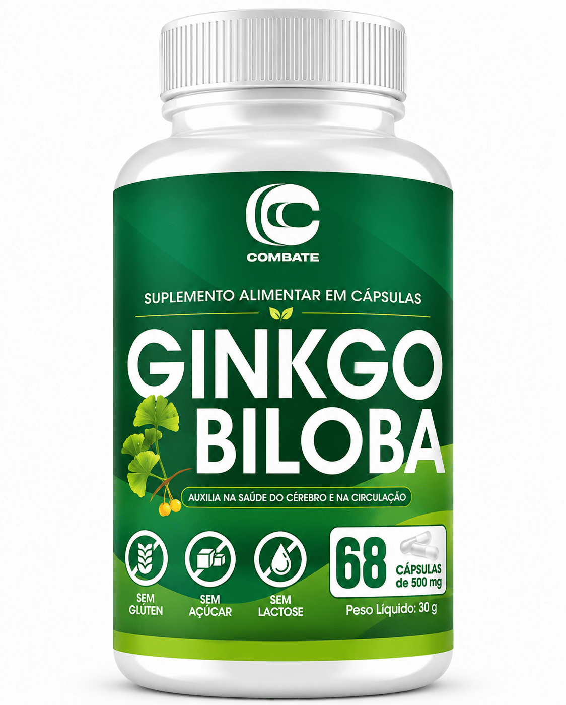Ginkgo Biloba 60 Cápsulas (Combate) – Saúde do Cérebro, Foco e Circulação (Vitadrop) - vittamartins