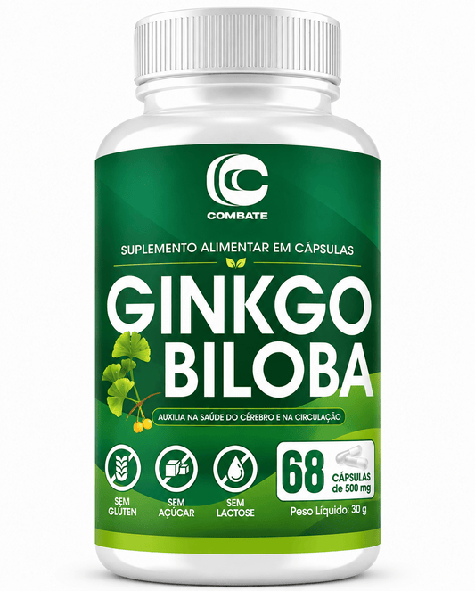 Ginkgo Biloba 60 Cápsulas (Combate) – Saúde do Cérebro, Foco e Circulação (Vitadrop) - vittamartins
