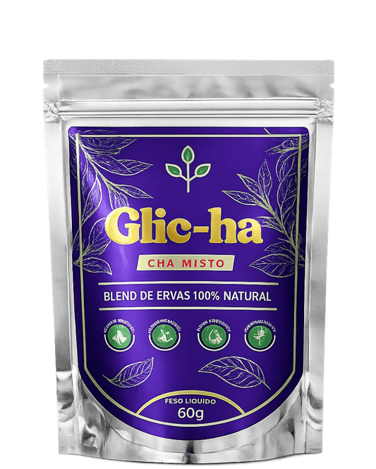 Glic-ha Chá Misto – Blend Natural com Camomila, Sálvia, Chá Verde e Carqueja para o seu Bem-Estar - vittamartins