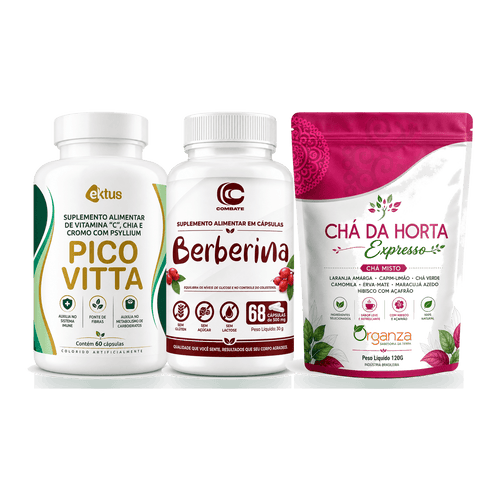 Kit Tarde Leve – Picovitta + Berberina + Chá da Horta - vittamartins