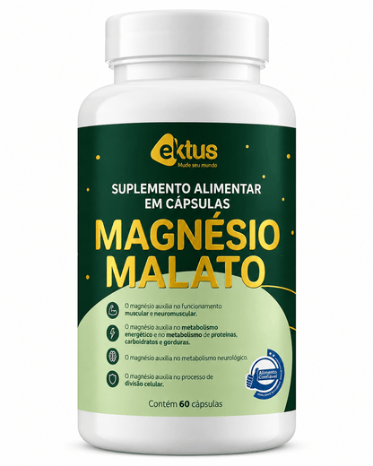 Magnésio Malato 60 Cápsulas (Ektus) – Energia, Performance Muscular e Metabolismo (Ektus) - vittamartins
