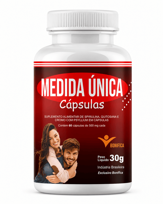 Medida Única Bonífica 60 Cápsulas – Spirulina, Quitosana, Cromo e Psyllium para Emagrecimento Inteligente - vittamartins