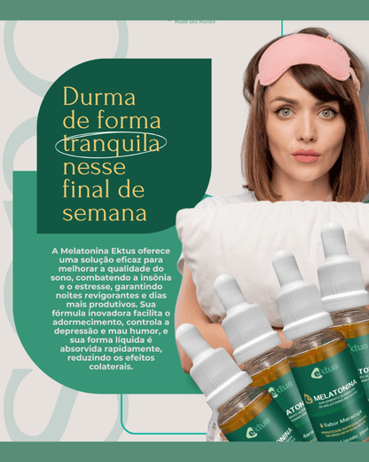 Melatonina em Gotas Ektus Sabor Maracujá (20ml) – Auxílio Prático e Personalizado para o Sono (Ektus) - vittamartins