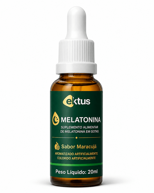 Melatonina em Gotas Ektus Sabor Maracujá (20ml) – Auxílio Prático e Personalizado para o Sono (Ektus) - vittamartins
