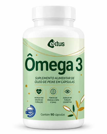 Ômega 3 Ektus 90 Cápsulas – 1236mg de EPA e DHA por porção | Saúde Cardiovascular e Cerebral (Ektus) - vittamartins