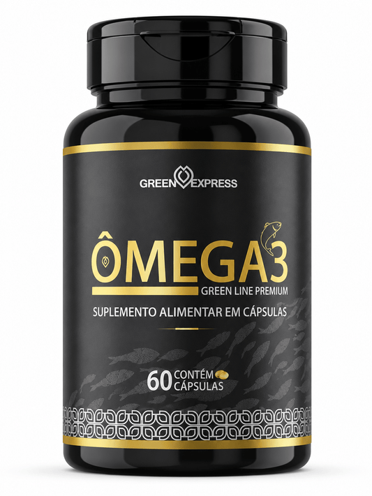 Ômega 3 Green Line Premium Green Express (60 Cápsulas) – Óleo de Peixe de Alta Pureza: Coração, Cérebro e Imunidade - vittamartins