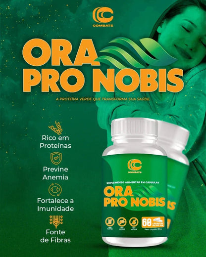 Ora Pro Nobis 60 Cápsulas (Combate) – Superalimento, Proteína Vegetal e Imunidade - vittamartins