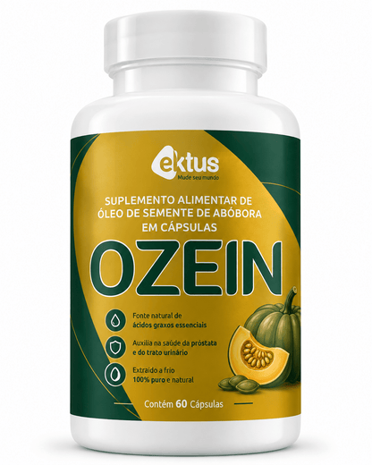 Ozein Ektus 60 Cápsulas – Óleo de Semente de Abóbora Ozonizado para Saúde da Próstata e Vitalidade (Ektus) - vittamartins