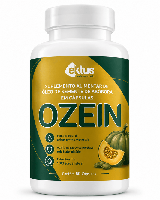 Ozein Ektus 60 Cápsulas – Óleo de Semente de Abóbora Ozonizado para Saúde da Próstata e Vitalidade (Ektus) - vittamartins