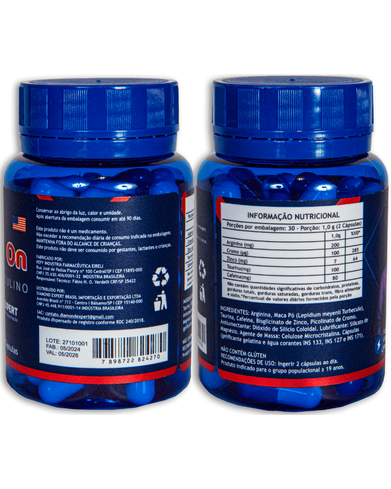 Pai tá On Diamond Expert 60 Cápsulas – Estimulante Masculino para Libido, Performance e Energia - vittamartins
