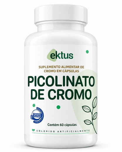 Picolinato de Cromo Ektus 60 Cápsulas – Controle da Compulsão por Doces e Metabolismo (Ektus) - vittamartins