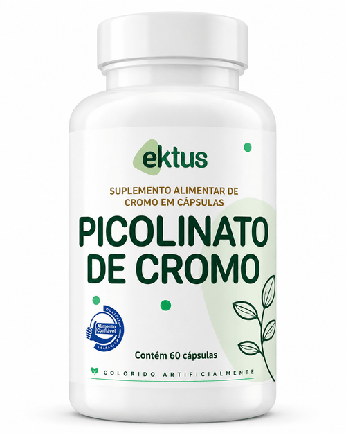 Picolinato de Cromo Ektus 60 Cápsulas – Controle da Compulsão por Doces e Metabolismo (Ektus) - vittamartins