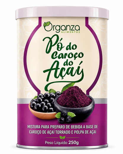 Pó do Caroço do Açaí 250g (Organza) – O "Café" Sem Cafeína, Colesterol e Glicemia (Vitadrop) - vittamartins