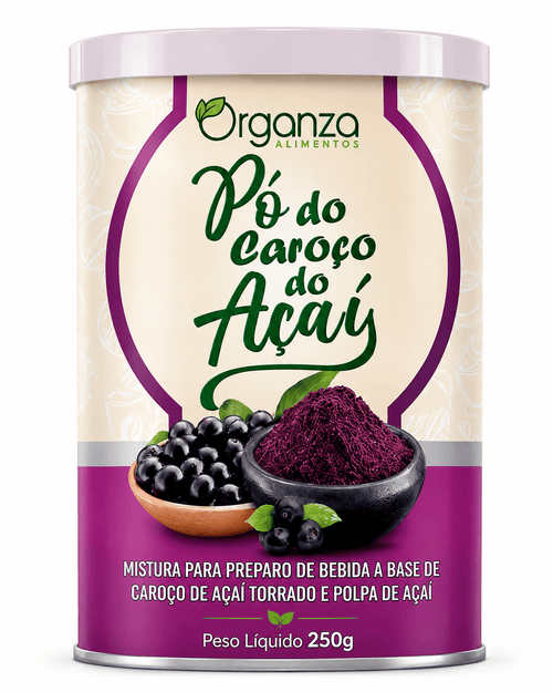 Pó do Caroço do Açaí 250g (Organza) – O "Café" Sem Cafeína, Colesterol e Glicemia (Vitadrop) - vittamartins