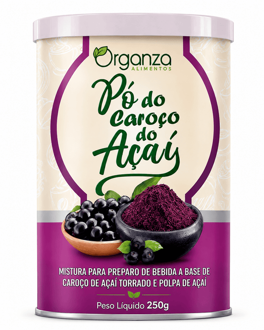 Pó do Caroço do Açaí 250g (Organza) – O "Café" Sem Cafeína, Colesterol e Glicemia (Vitadrop) - vittamartins