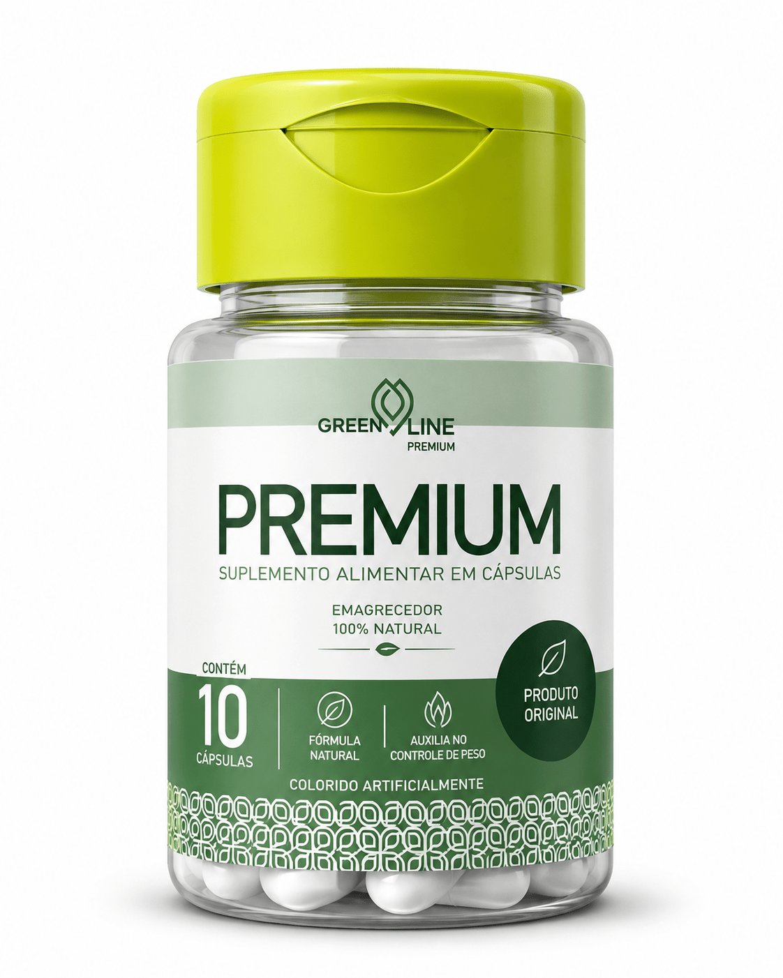 Premium Green Line 10 cápsulas – Emagrecedor 100% Natural: Aceleração Metabólica e Controle de Apetite com Ingredientes Premium - vittamartins