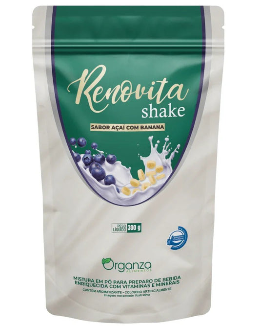 Renovita Shake Açaí com Banana 300g (Organza) – Energia, Emagrecimento e Sabor Zero Culpa (Vitadrop) - vittamartins