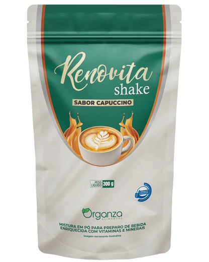 Renovita Shake Capuccino 300g (Organza) – Energia, Emagrecimento e Sabor de Cafeteria (Vitadrop) - vittamartins