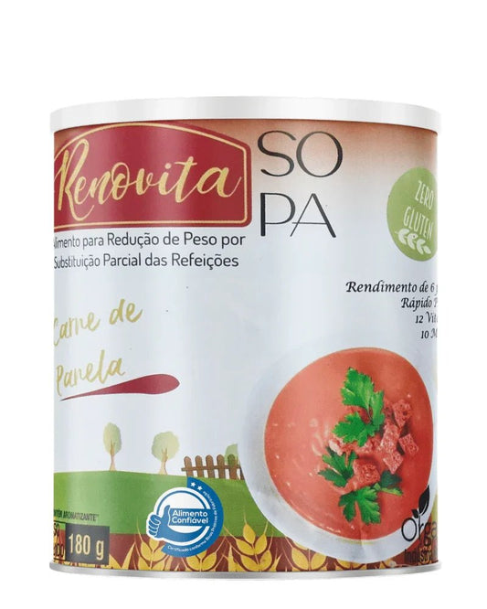 Renovita Sopa Carne de Panela 180g (Organza) – Emagrecimento, Conforto e Jantar Fit (Vitadrop) - vittamartins