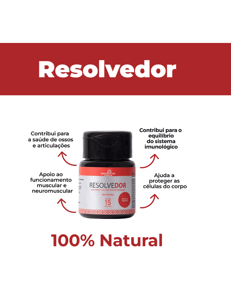 Resolvedor Green Line Premium (15 Cápsulas) – Suporte Completo para Ossos, Articulações, Músculos e Imunidade - vittamartins