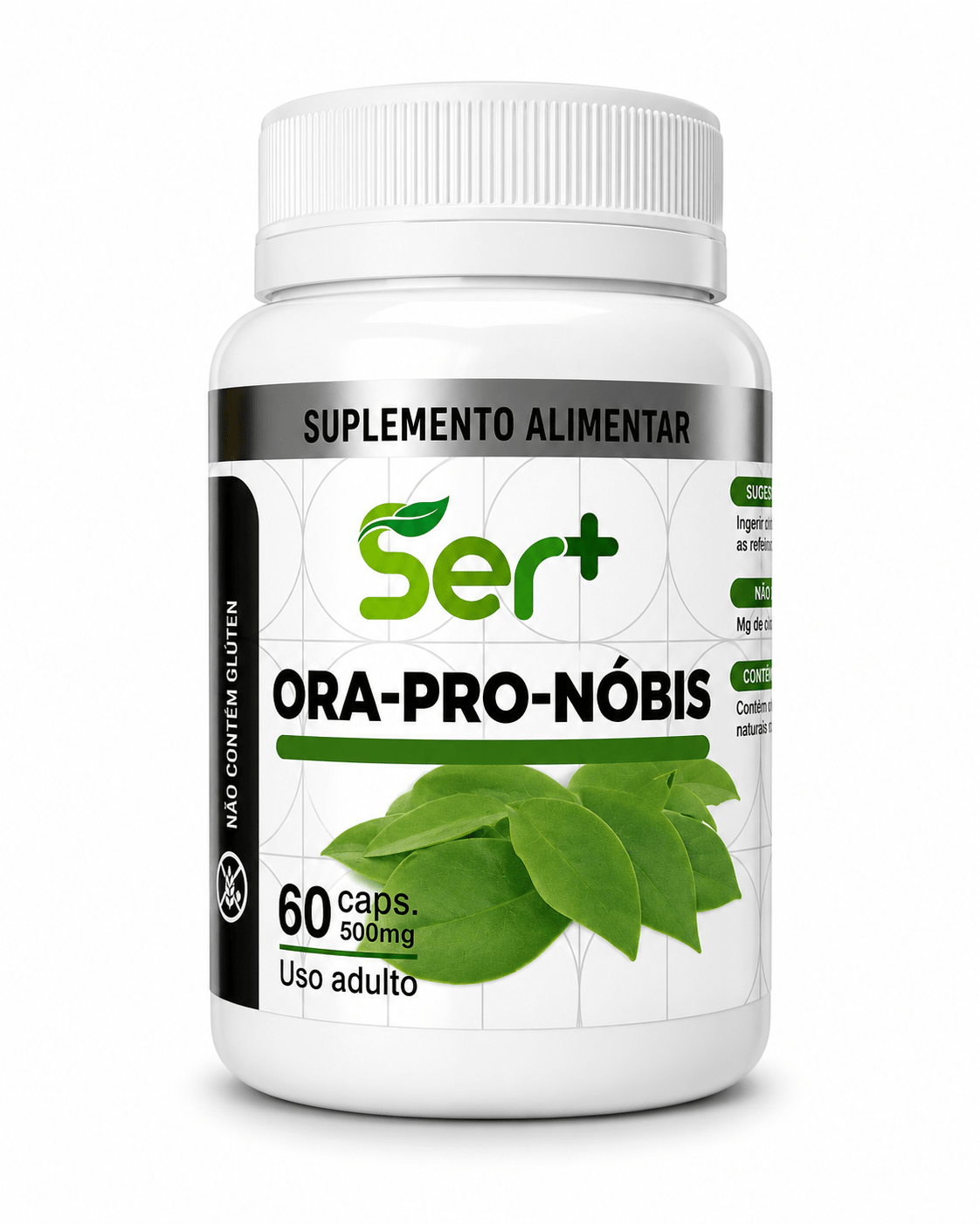 Ser+ Ora-pro-nóbis (500mg) – Suplemento Natural: Proteína Vegetal, Fibras e Vitalidade (60 Cápsulas) - vittamartins