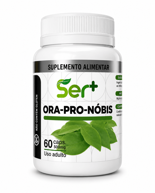 Ser+ Ora-pro-nóbis (500mg) – Suplemento Natural: Proteína Vegetal, Fibras e Vitalidade (60 Cápsulas) - vittamartins